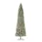 11ft. Pre-Lit Flocked Fir Pencil Artificial Christmas Tree, Warm White LED Lights